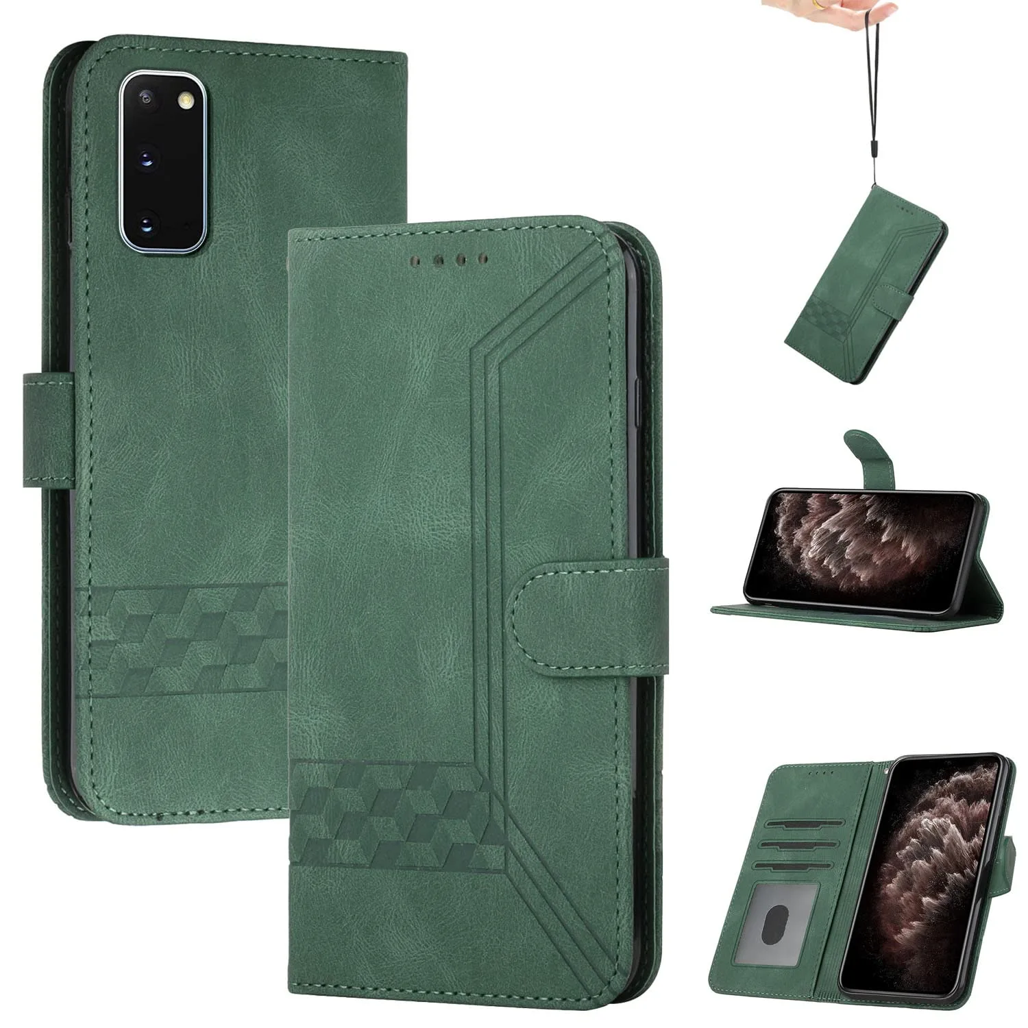 Zielone etui portfelowe do Samsung Galaxy Note 20
