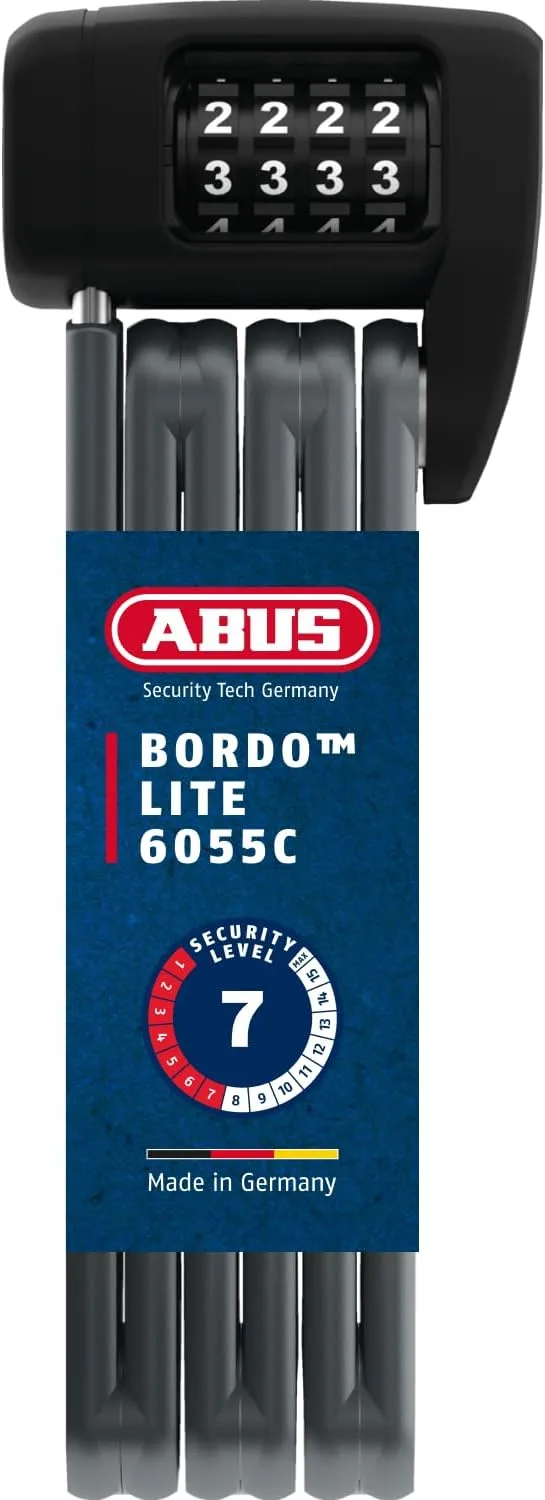Składany zamek kodowy ABUS Bordo Lite 6055C/60 60 cm z uchwytem SR