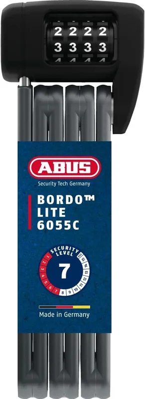 Składany zamek kodowy ABUS Bordo Lite 6055C/60 60 cm z uchwytem SR