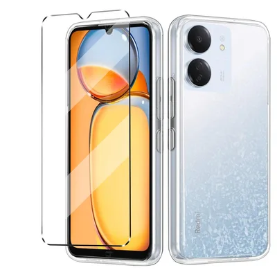 Przezroczyste etui i szkło ochronne do Redmi 13C/POCO C65 HuiYouMY