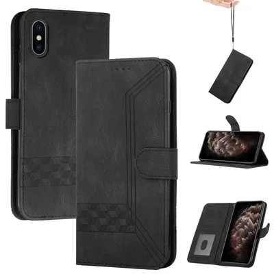 OKZone czarne etui portfelowe do iPhone X i XS 5,8″