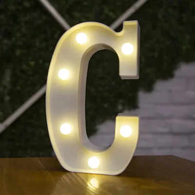 LED świecąca litera C na stół lub na ścianę Tiardey