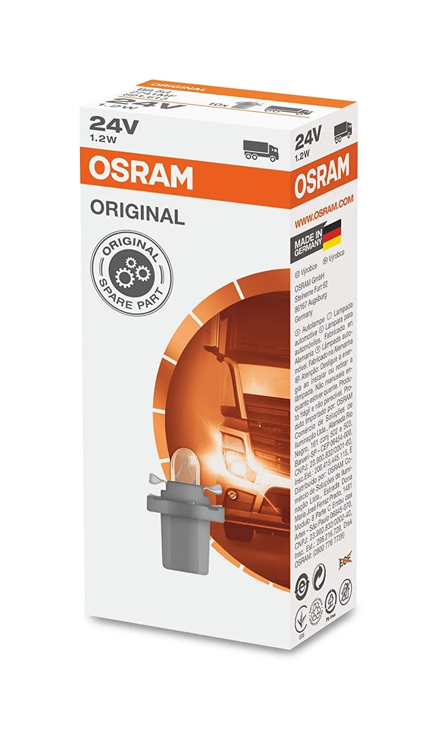 Żarówka do urządzeń OSRAM 2741MF 24 V 1,2 W