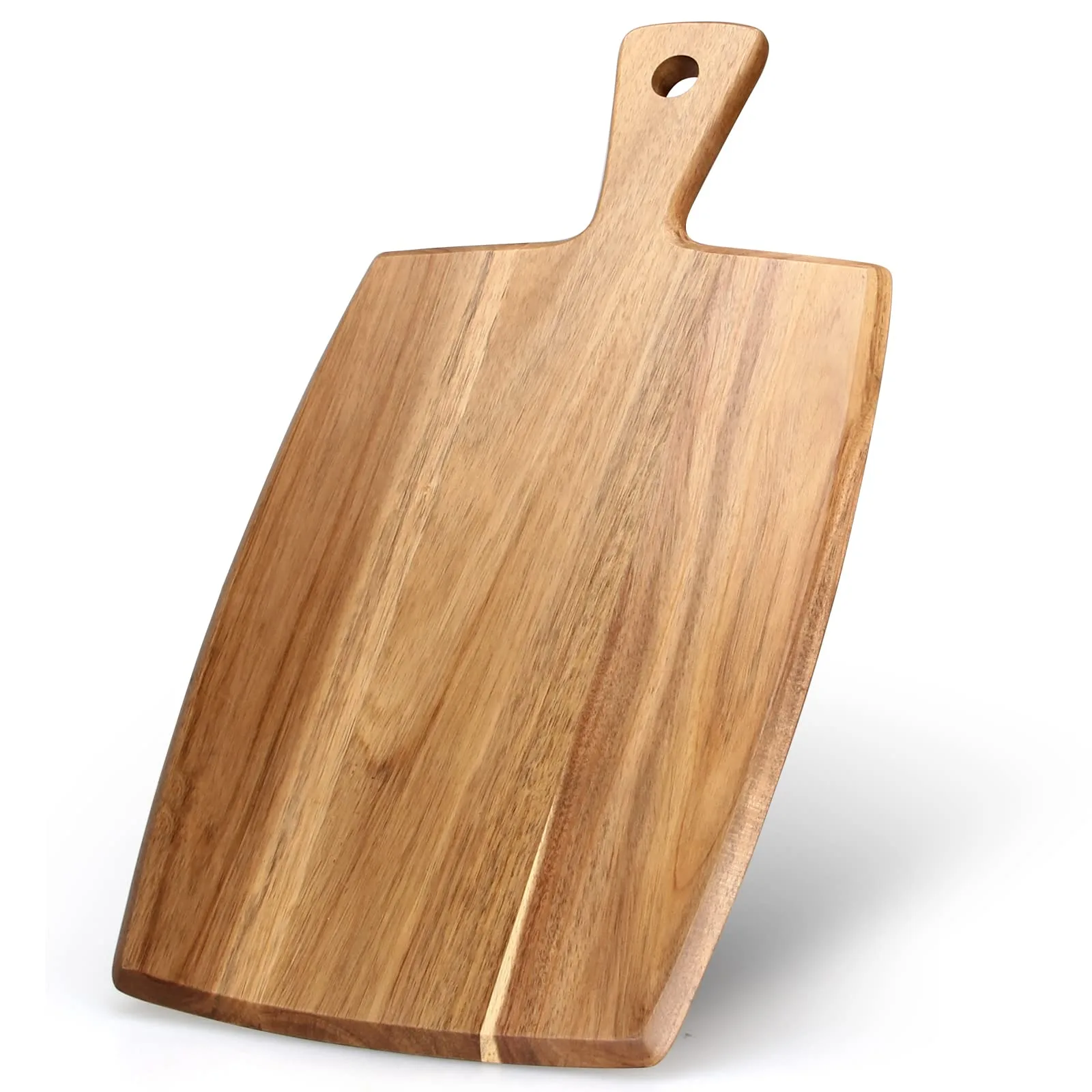 Akacjowa deska do krojenia z rączką 43 × 25 cm