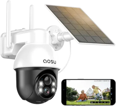 aosu 2K solárna kamera zewnętrzna WiFi 360° PTZ z PIR