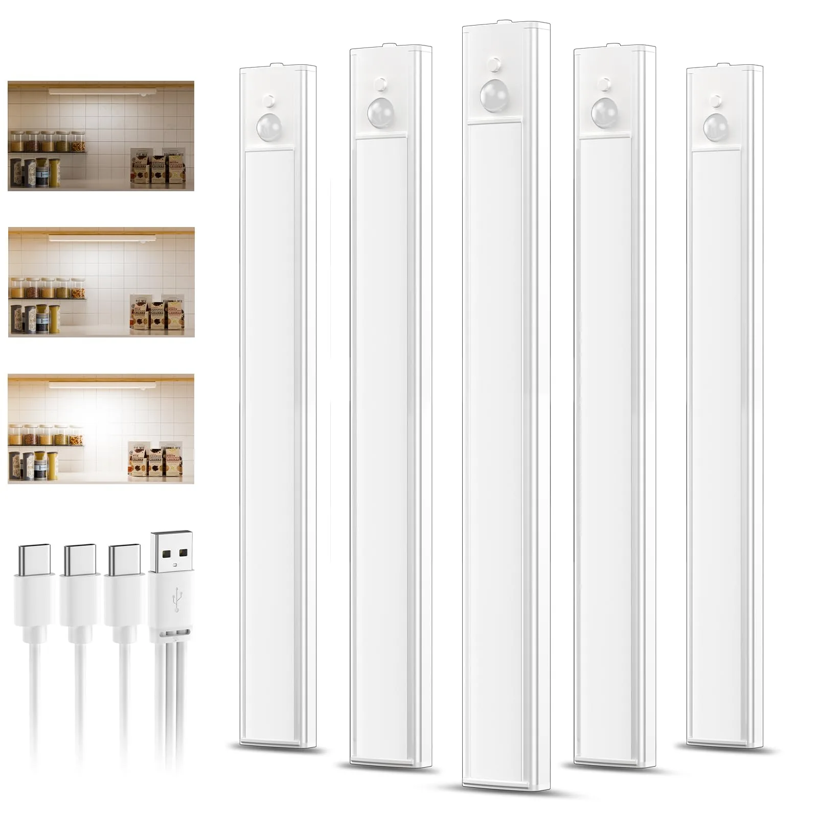 LED światła podszafkowe Daphomeu 30 cm 6000 K, 5 szt.