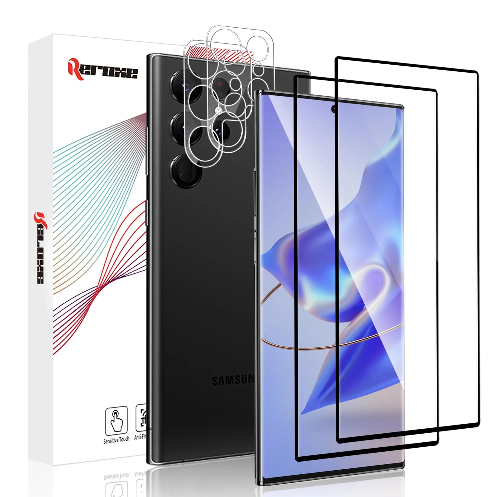 REROXE hartowane szkła do Samsung Galaxy S24 Ultra 5G 2+2 szt.
