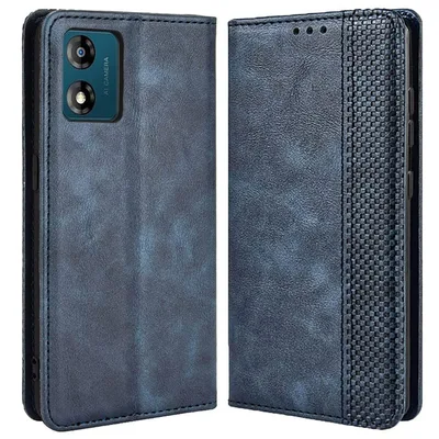 Niebieskie etui portfelowe do Motorola Moto E13 Mojia