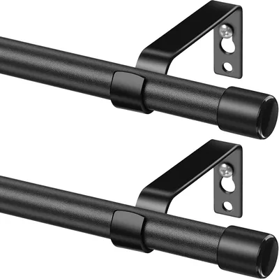 Karnisz teleskopowy 76–116 cm czarny 2 szt. TALITARE