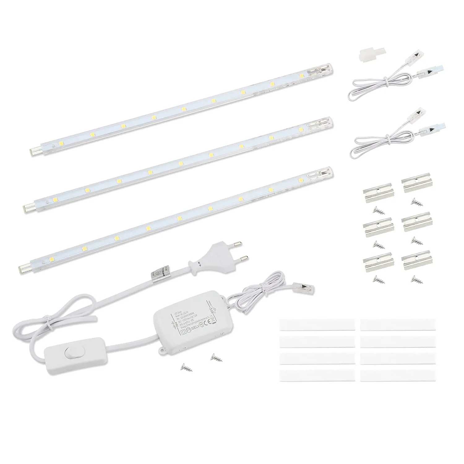 LED oprawy pod profil DA LIGHT DAL1090, 26 cm, 4000 K, 6 szt. + źródło zasilania
