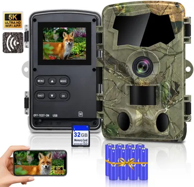 Fotopułapka WiFi Lutranstra D909 5K 64 MP z kartą 32 GB
