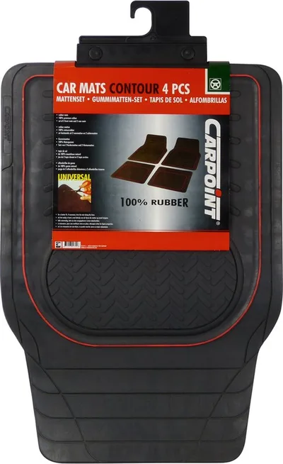Carpoint Contour uniwersalne gumowe dywaniki samochodowe 4 szt.