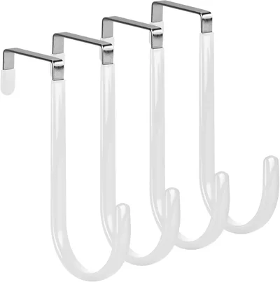 Wieszaki na drzwi XN051, grubość 4,5 cm, szczelina ≥2 mm, białe, 4 szt. spLc46LnJ3P