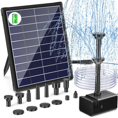 Solarna fontanna Biling 6 W z akumulatorem 3000 mAh 10 dysz