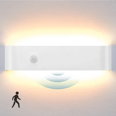 Ścienny kinkiet LED Lightsjoy 40 cm 3000 K z czujnikiem, biały