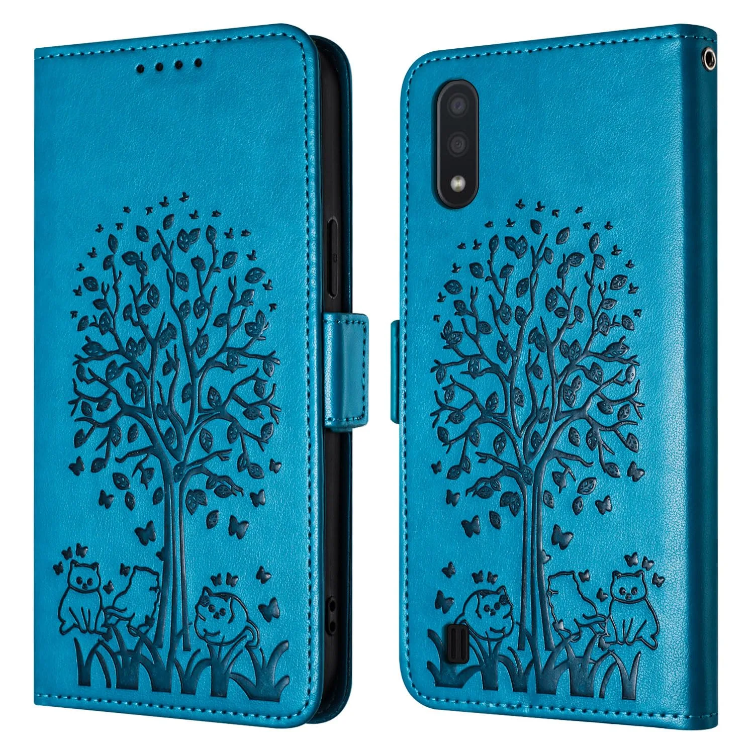 Skórzane etui portfelowe do Samsung Galaxy A01 i M01