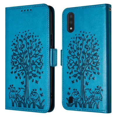 Skórzane etui portfelowe do Samsung Galaxy A01 i M01 Feyten