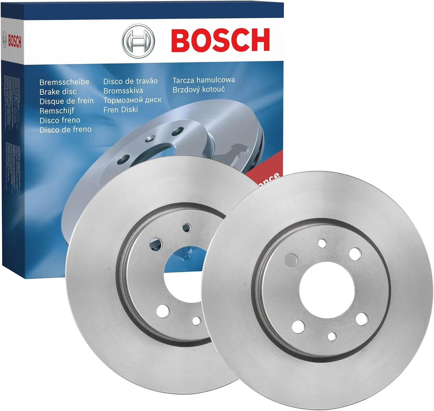 Przednie tarcze hamulcowe Bosch 0986478639 257,2×22 mm wentylowane 4 otwory 2 szt.