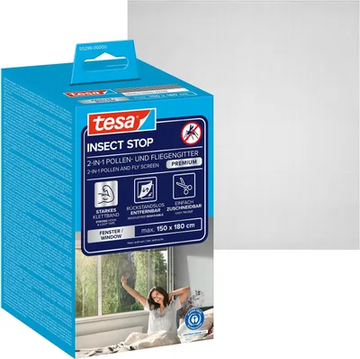 tesa Insect Stop 2-w-1 sieć przeciw pyłkom i owadom 150x180 cm tesa UK