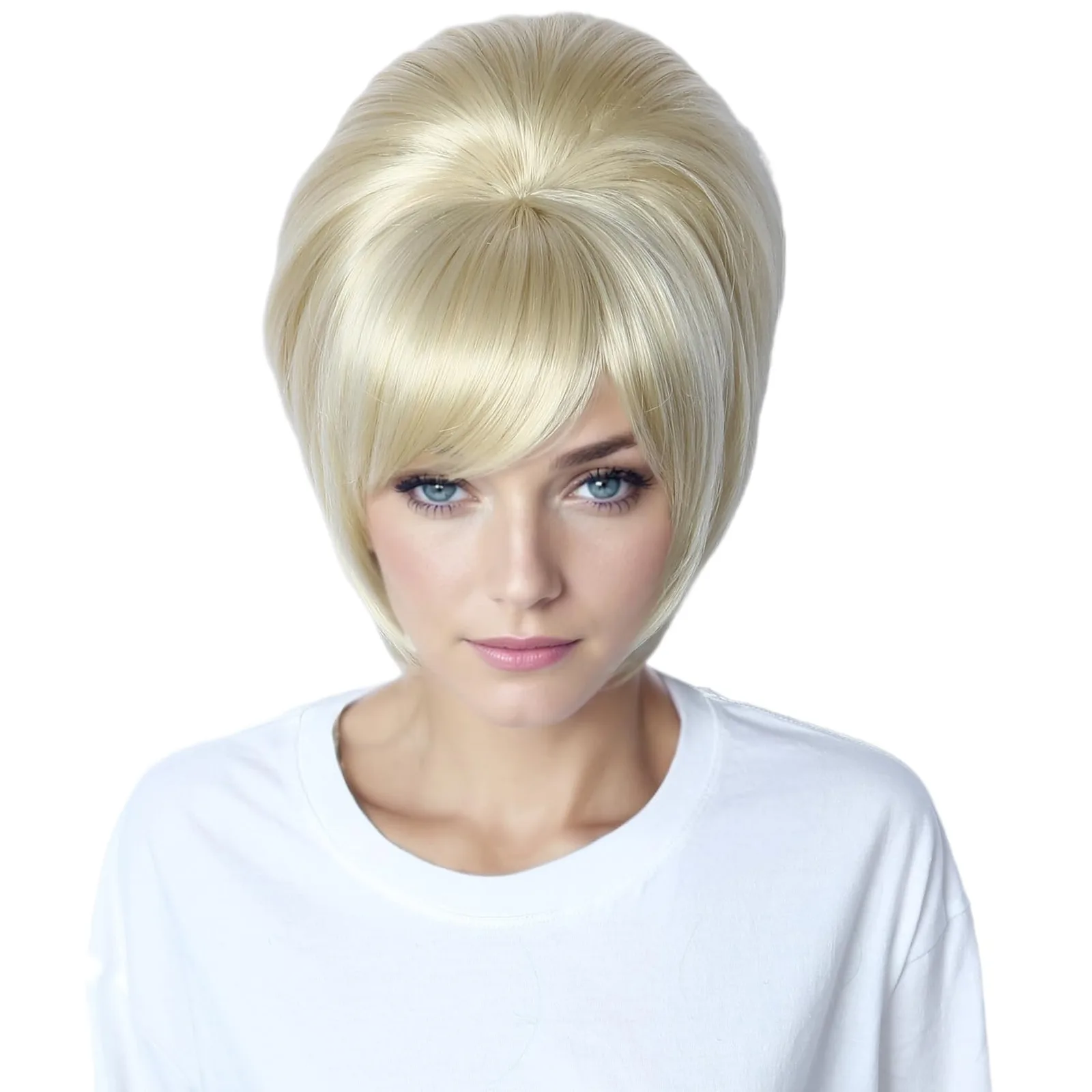 Krótka retro peruka Linfairy blond