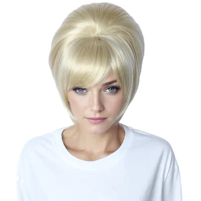 Krótka retro peruka Linfairy blond