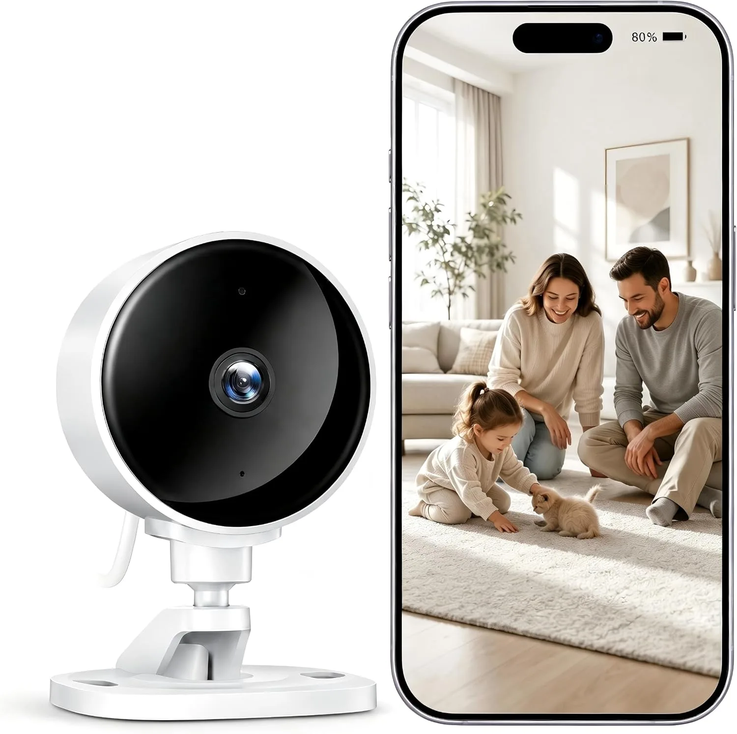 Wewnętrzna kamera WiFi WOLFANG WS01 1080P 2,4 GHz 1 szt.