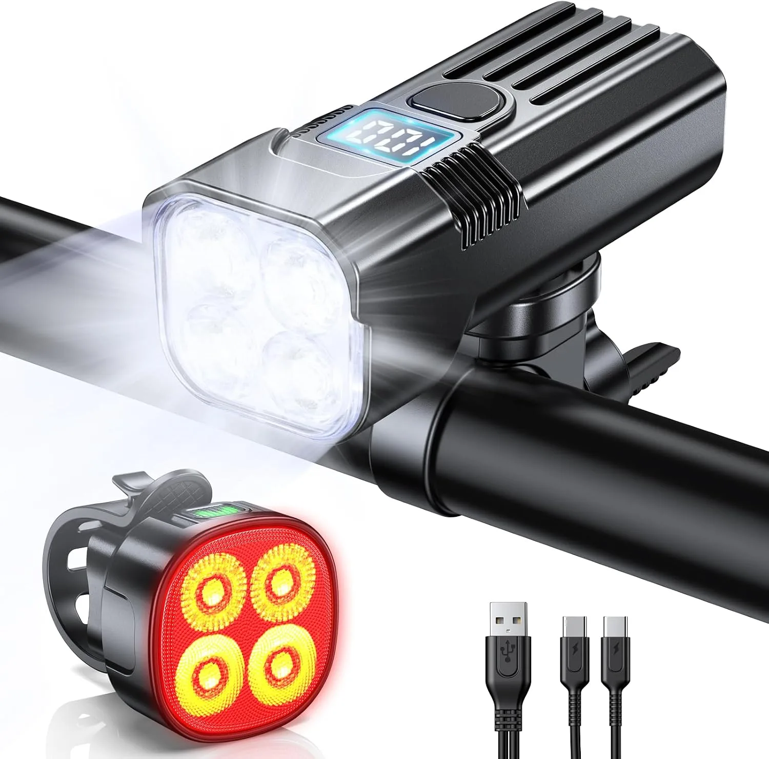 Lampki LED do roweru Mohard GH40 – przednie i tylne