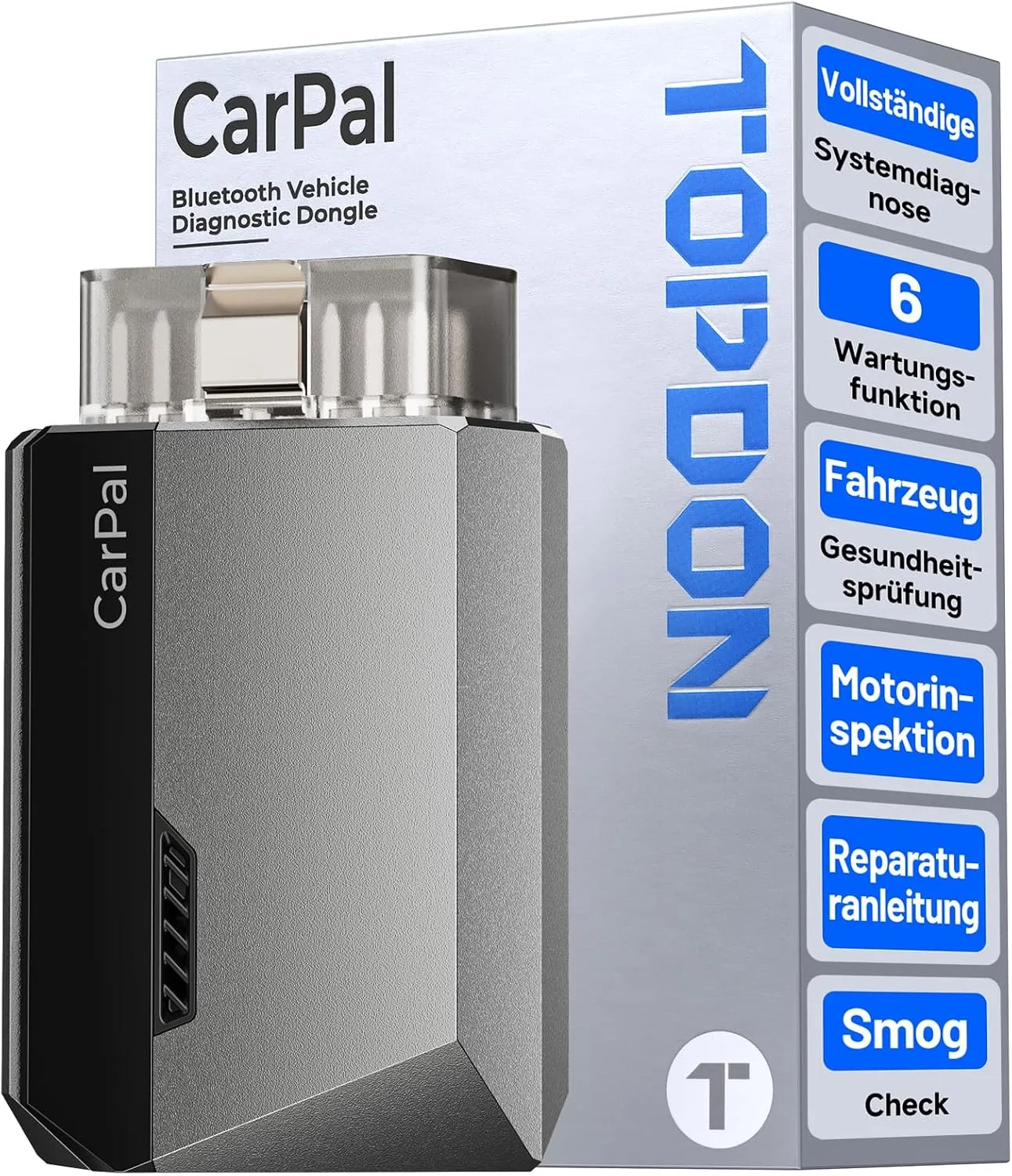 Diagnostyczny adapter OBD2 Bluetooth TOPDON CarPal-A 6 usług resetowania