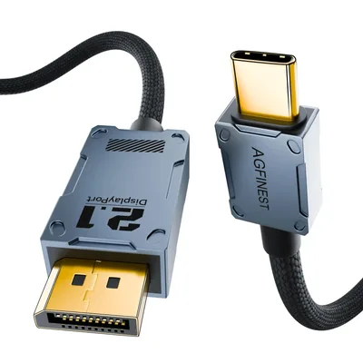 Kabel USB-C do DisplayPort 2.1 AGFINEST o długości 1 m