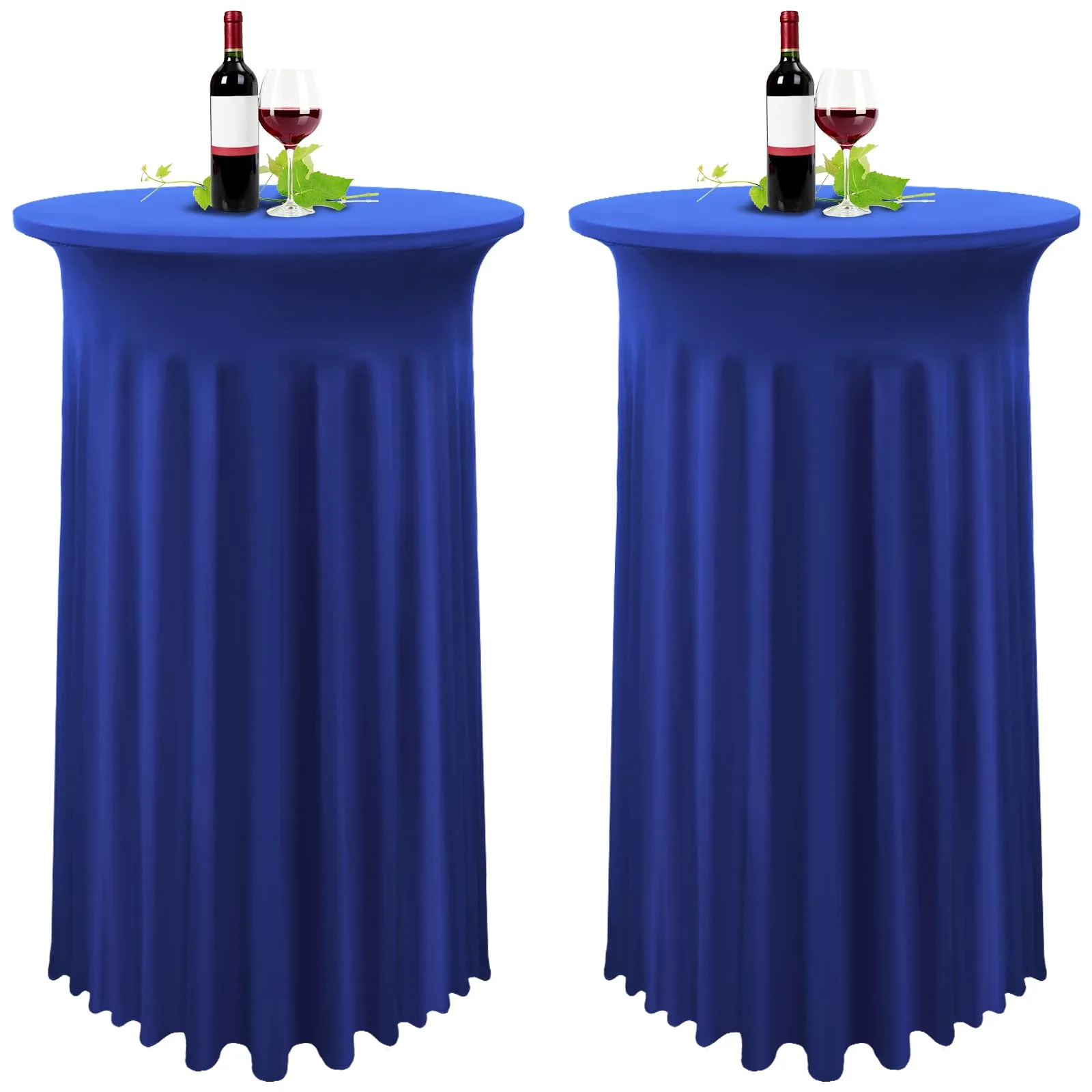 Elastyczne pokrowce na stół bistro Ø80–85 × 110 cm, szare, 2 szt.