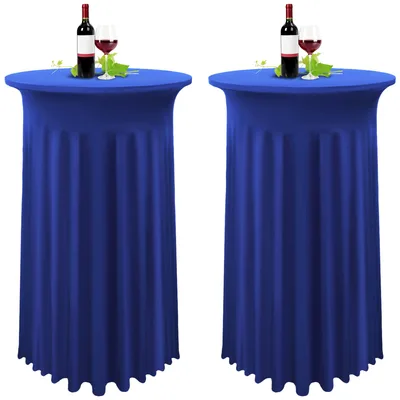 Elastyczne pokrowce na stół bistro Ø80–85 × 110 cm, szare, 2 szt. YMHPRIDE