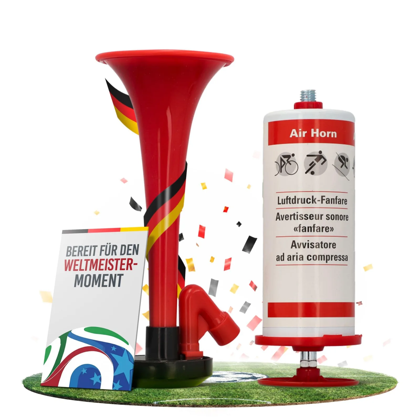 Ręczna trąbka fanfarowa z pompką cartrend 76329
