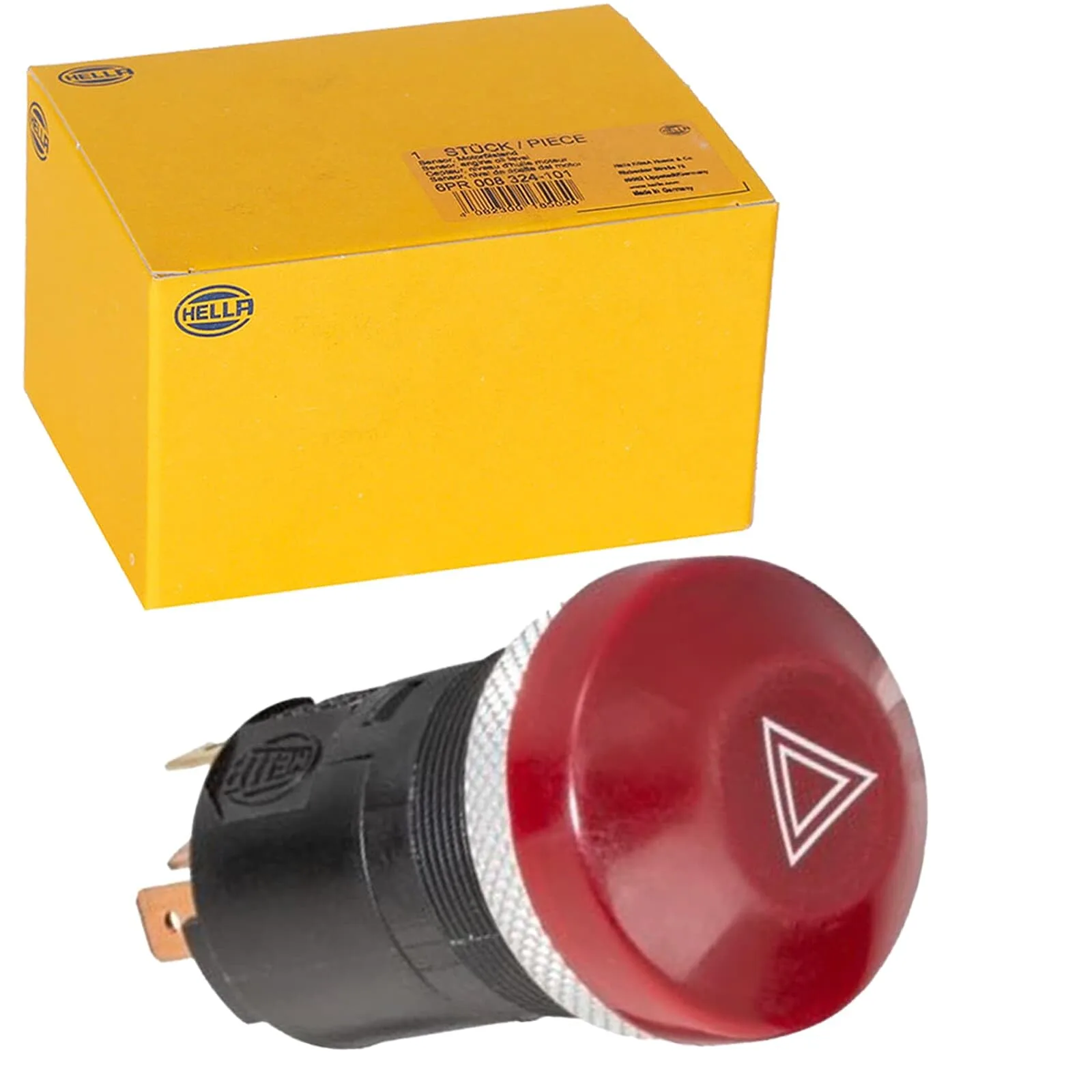 Przycisk świateł ostrzegawczych HELLA 6HF 003 916-031 12V czerwony