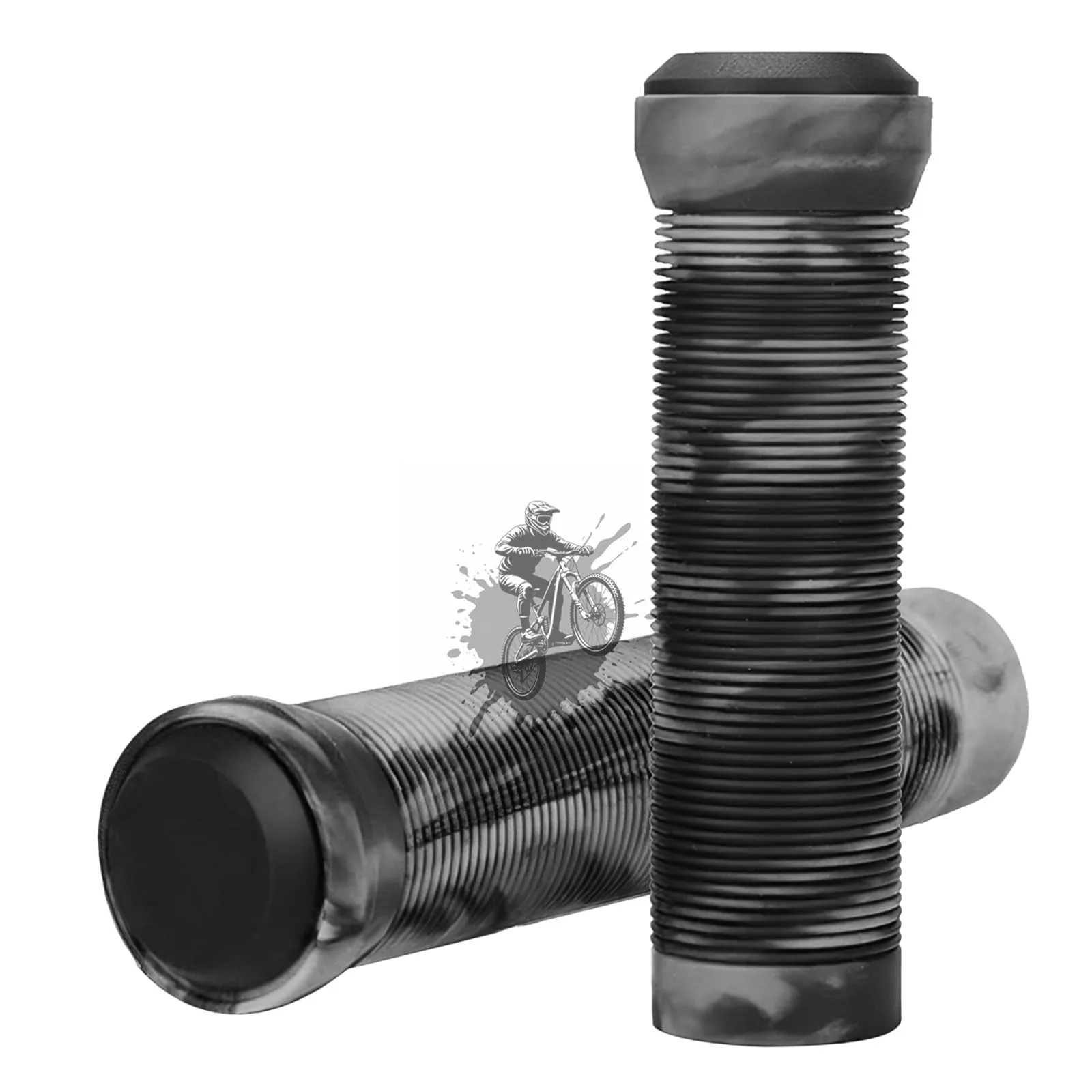Gumowe gripy na kierownicę Mannicix 22 mm szare 2 szt.