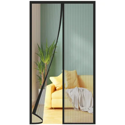 Siatka magnetyczna przeciw owadom do drzwi WENT 60×180 cm czarna