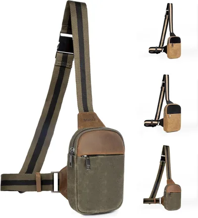 DOMAT męska woskowana płócienna torba crossbody