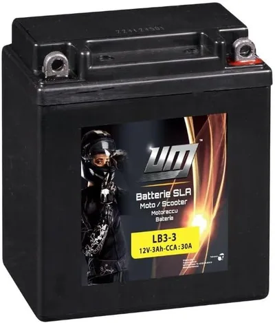 Bezobsługowy akumulator AGM do motocykla UM LB3-3 12 V 3 Ah 98×56×110 spLc46M9LoM – 98 × 56 × 110 mm
