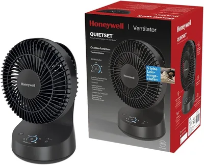 Honeywell QuietSet HTF337BE4 wentylator biurkowy 5 prędkości czarny