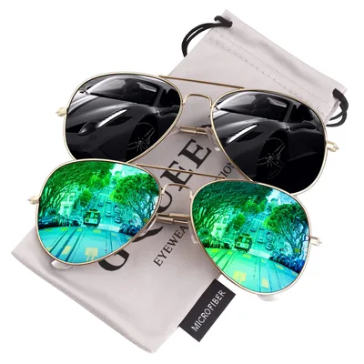 Polaryzacyjne okulary pilotki GQUEEN 62 mm 2 szt.