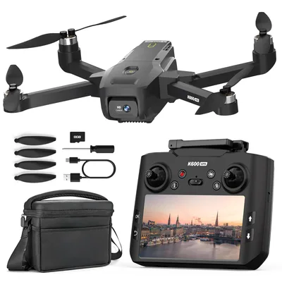 Dron suangrc K600GPS z kamerą 1080P i 4,5-calowym wyświetlaczem FPV