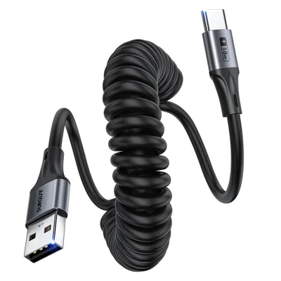 Skręcany kabel USB-A do USB-C SUNGUY 0,4–1 m 2 sztuki