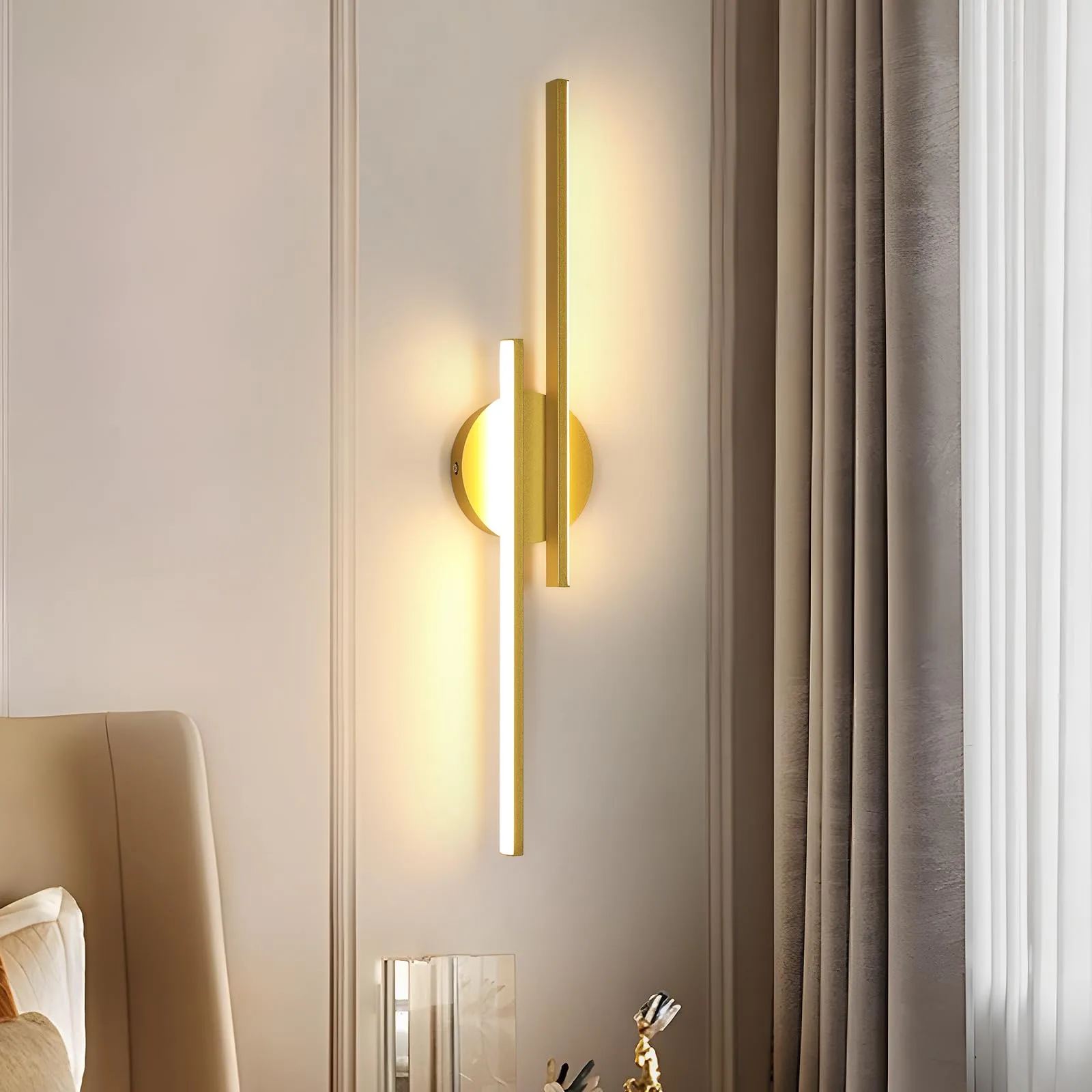 Kinkiet LED Mckalen MC-60CM-I09D 24 W 3000 K złoty