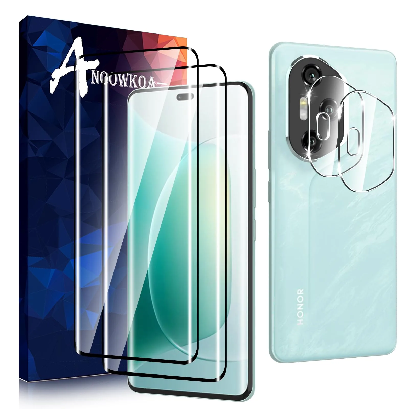 Anoowkoa szkła ochronne na wyświetlacz i aparat Honor 300 Pro 5G 2+2 szt.
