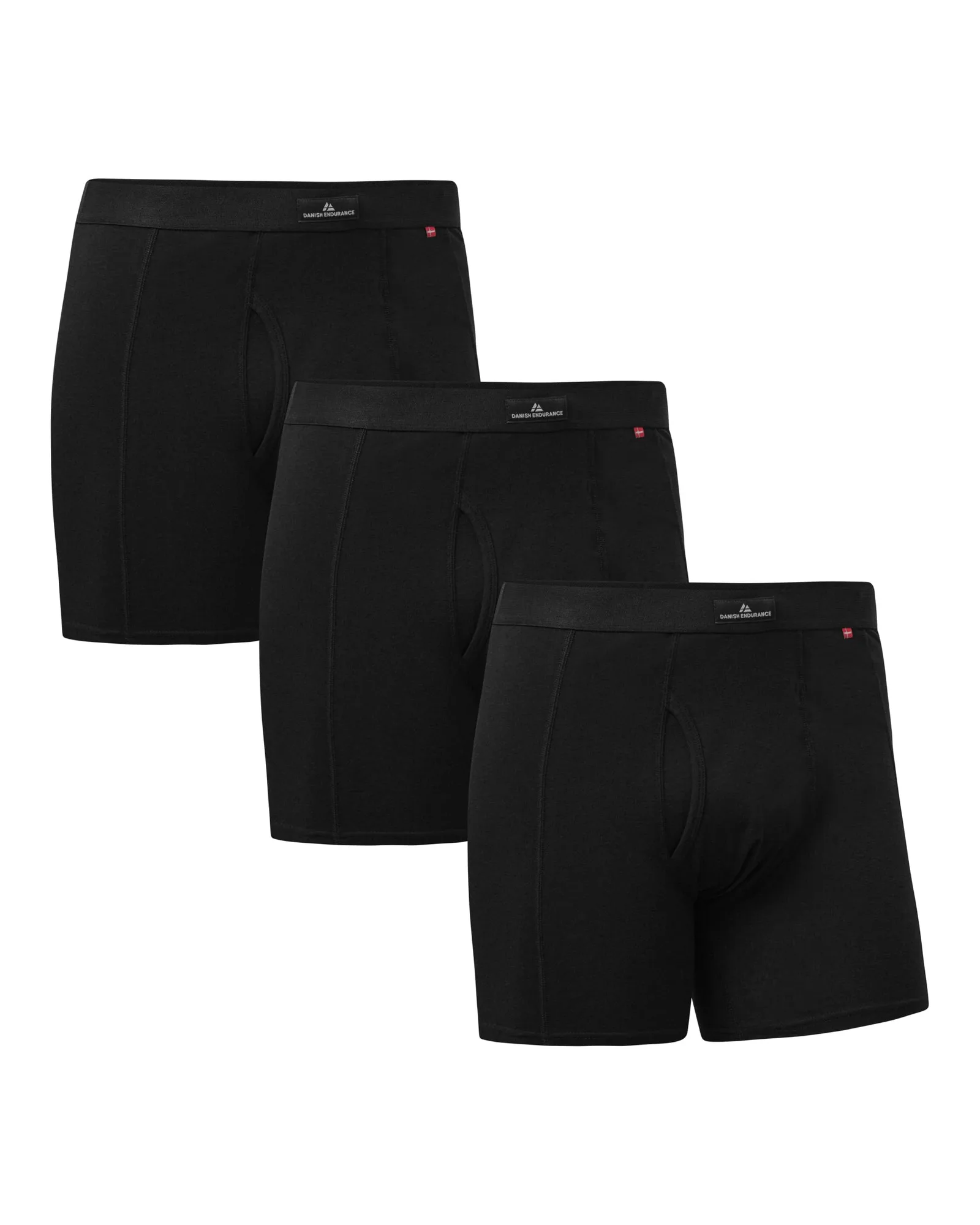 DANISH ENDURANCE męskie bokserki czarne XL 3 szt.