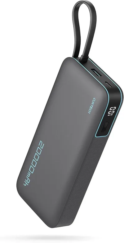 Power banka CUKTECH PB200N 20000 mAh 45 W z wbudowanym kablem USB-C