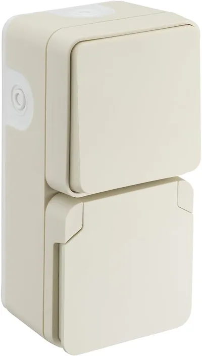 Włącznik z gniazdem DEBFLEX CyKLONE 730454 IP55