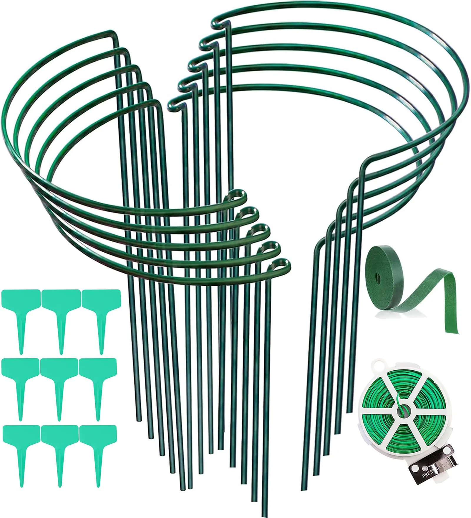 Półokrągłe metalowe podpory roślin 25×40 cm 10 szt.