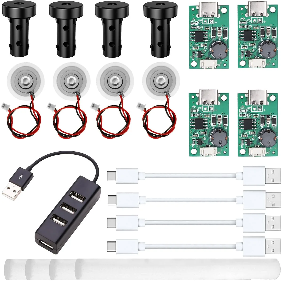 Moduły ultradźwiękowe do tworzenia mgły Youmile USB-C, zestaw 4 szt.