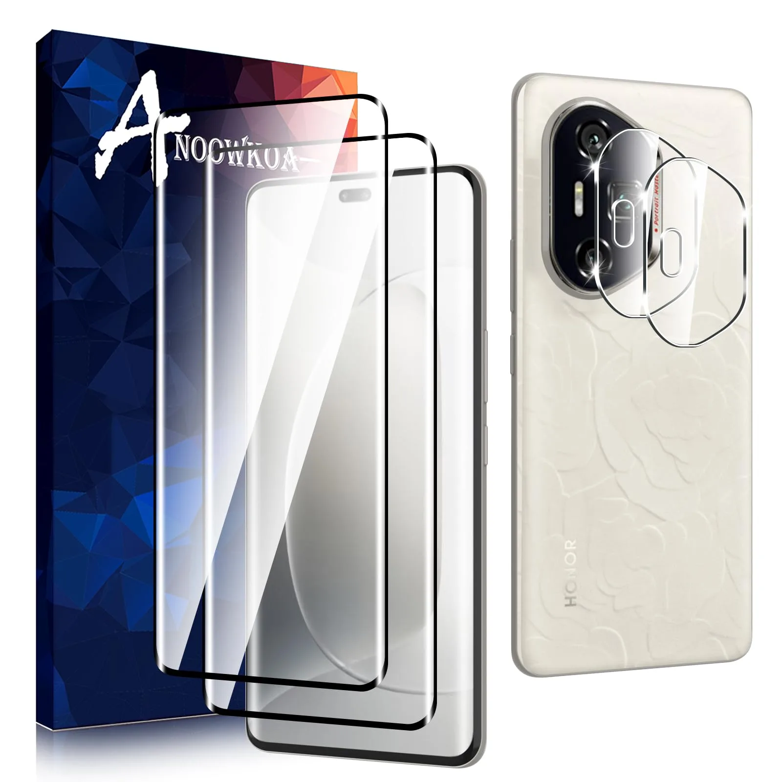 Anoowkoa szkła ochronne na ekran i aparat Honor 300 Ultra 5G 2+2 szt.
