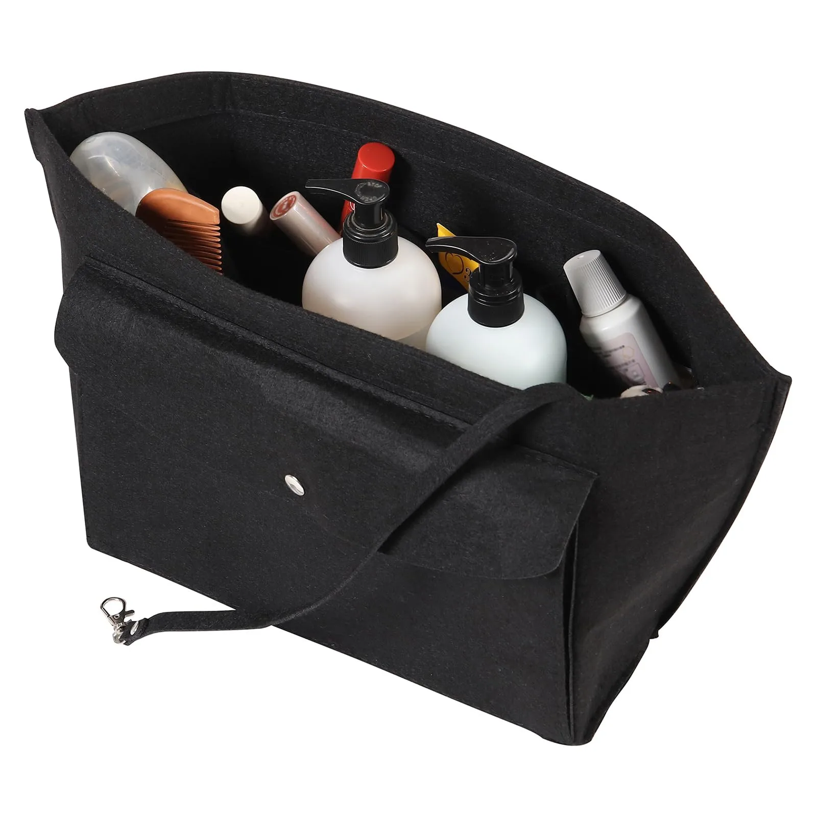 Cskunxia czarny filcowy organizer do torebki